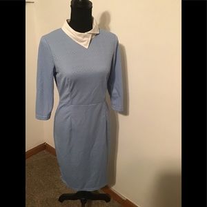 MIDI blue collar dress